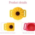thumbnail image 3 of Sunflower Pet Apple AirTag Case for Collar, Durable Silicone AirTag Holder for Dogs and Cats Summer Anti-Lost AirTag Cover Suitable for AirTag 2021 (Yellow+Pink), 3 of 5