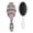 White-50, variant on Boho Vintage Floral Hair Brush, Artistic Abstract Detangling Hairbrush, Retro Style Paddle Brush for Women Men Kids, Rustic Cushion Comb for Scalp Massage, All Hair Types, Gift-Ready Design