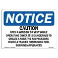 thumbnail image 1 of SignMission OS-NS-A-1218-L-10493 12 x 18 in. OSHA Notice Sign - Caution Open A Window or Vent While Operating, 1 of 1