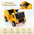 thumbnail image 2 of Gymax 12V Recycling Garbage Truck Electric Ride On Toy Remote w/Recycling Accessories Yellow, 2 of 10