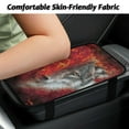 thumbnail image 3 of Yuyamidu Fire Wolf Arm Rest Cover Car Center Console Pad Anti-Scratch Car Center Console Cover for Most Sedan Truck SUV Warm Car Auto Accessories Armrest Cushion Cover, 3 of 7