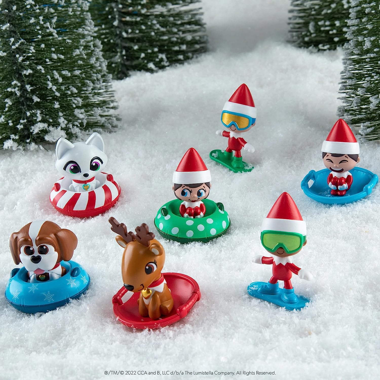 The Elf on the Shelf Elf Mates Tri-Pack and Elf Pets Mini Mystery Figure
