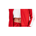thumbnail image 3 of ID Ideology Womens Zip Striped Sleeve Track Jacket Licorice Red XS, 3 of 3