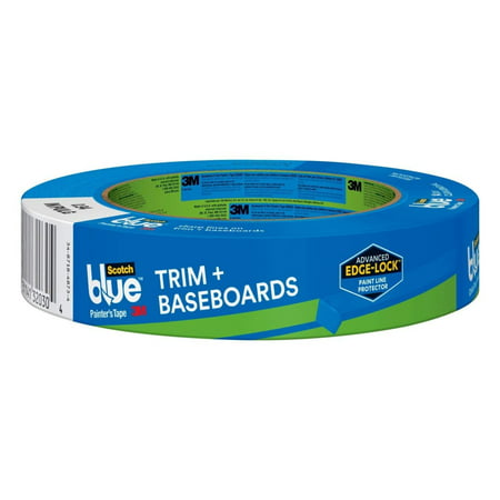 TRIM + BASEBOARDS Painter's Tape, 0.94-Inch x 60-Yard, 1 Roll, Advanced Edge-Lock Paint Line Protector provides super sharp paint lines. By (Best Paint For Yard Art)