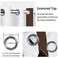 thumbnail image 3 of Minimalist White And Brown Stripe Blackout Curtains,Room Darking Thermal Insulated Window Drapes For Bedroom,2 Panels,Grommet Top,52x63 Inch, 3 of 8