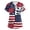 Deep Red, variant on FrzhBrz Patriotic Scrub Tops Women 4th of July American Flag Stars Stripes Nurse Uniforms Trendy V Neck Side Slits Scrub Shirt Holiday Short Sleeve Medical Workwear with Pockets