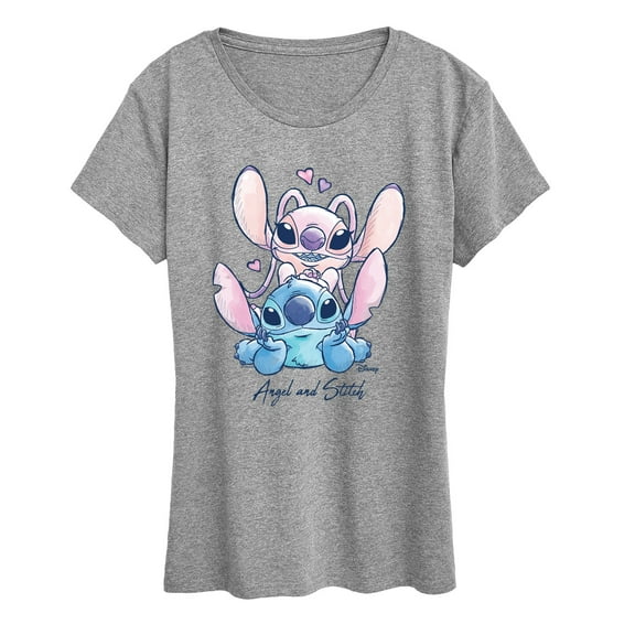 Disney - Angel And Stitch - Women's Short Sleeve Graphic T-Shirt