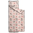 thumbnail image 2 of Cow and Heart Brown Pattern Teens Toddler Nap Mat with Pillow, Sleeping Mat Bag for Preschool Daycare 60"x20", 2 of 6