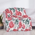 thumbnail image 3 of Rateoe Rose Flowers Pattern Flannel Throw Blanket, Ultra-soft Blanket for Bed, Couch, Car, Hypoallergenic Anti-pilling blanket-40"x30"(Horizontal), 3 of 6
