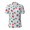 thumbnail image 2 of Daiia Strawberry Pattern Men’s Polo Shirts,Solid Deck Shirt,Classic Fit, Breathable Cotton Polo for Casual and Sport Wear-3X-Large, 2 of 7