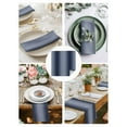 thumbnail image 4 of nqOlkjepod Navy Blue Ombre Cloth Napkins Set of 6 Reusable Dinner Napkins, Grey Modern Art Farmhouse Cocktail Napkin Washable Table Napkins for Wedding/Holiday Party/Baby Shower 20"x20", 4 of 8