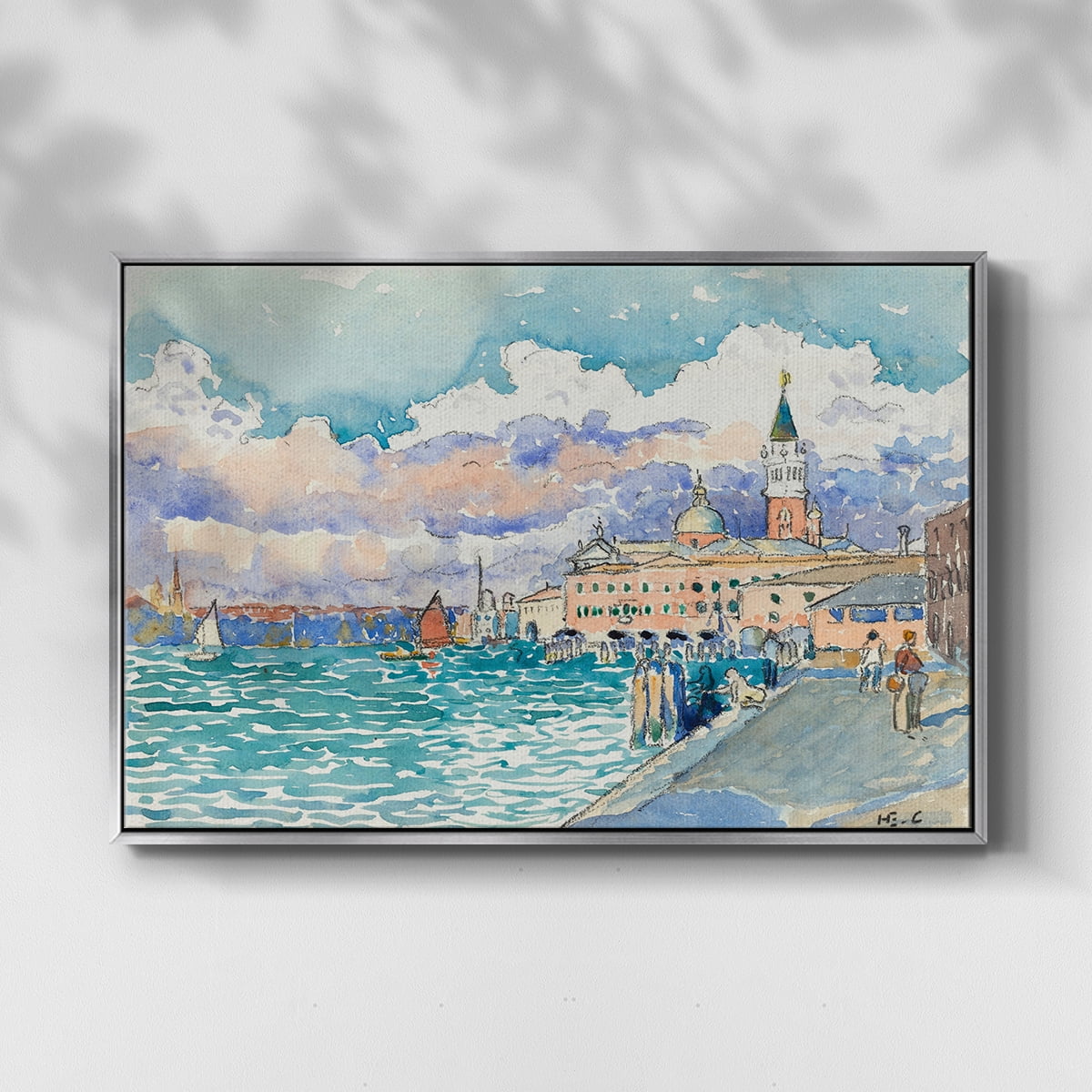 Vintage Landscape-CXVII By Wexford Home Framed in Silver Wood Gallery Wrapped Canvas 17 in. x 25 in.