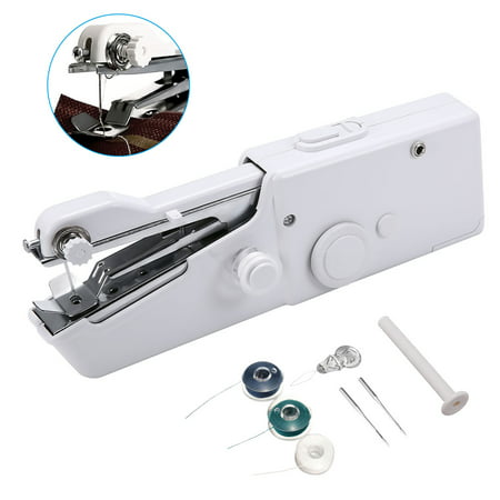 Mini Handheld Sewing Machine, Portable Sewing Machine Mini Cordless Handheld Electric Stitch Tool for Fabric, Clothing, Kids Cloth, Home Travel Use, (Batteries not (Best Sewing Machine For Children)