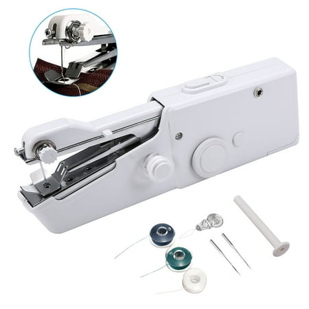 Hand Sewing Machine Mini Handheld Sewing Machine, Portable Sewing Machine Mini Cordless Handheld Electric Stitch Tool for Fabric, Clothing, Kids Cloth, Home Travel Use, (Batteries not included) ()