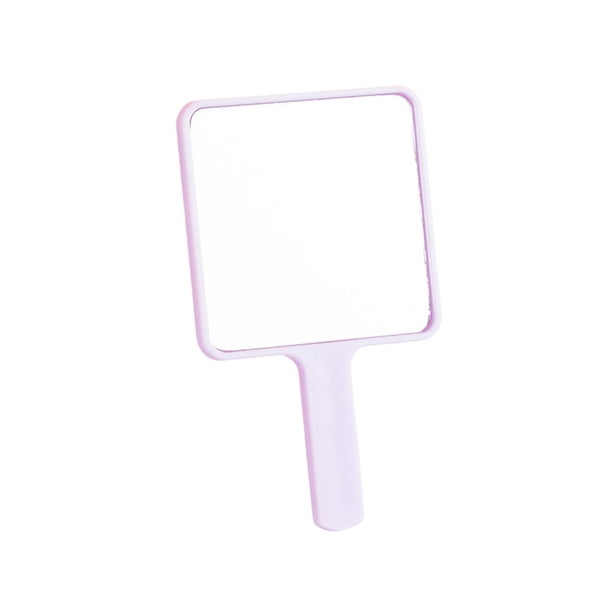 Espejo de mano compacto Espejo de mano con asa Aseo Aseo decorativo violeta claro