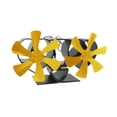 thumbnail image 2 of Ventilador de chimenea de aleación de aluminio, práctico y multifuncional, con 12 aspas, para horno de leña de combustión de habitación Dorado, 2 of 8