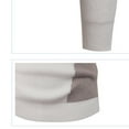 thumbnail image 4 of safuny Men's Color Block Sweater Casual Crew Neck Long Sleeve Knitted Pullover Beige XXXL, 4 of 6