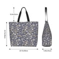 thumbnail image 5 of Pofeuu Daisies Flowers Print Reusable Grocery Bags - Washable, Foldable, Packable Tote, Large Handles, Heavy Duty, Zippered Top Pouch, 5 of 8