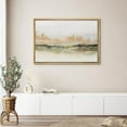 thumbnail image 4 of HFDF Canvas Prt Wall Art Brown and Green Watercolor Landscape Abstract Shapes Illustrations Modern Chic Relax/Calm for Livg Room, Bedroom, Office - Natural 18x12inch Framed, 4 of 6