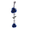 thumbnail image 6 of Jiaroswwei 1Pc Women Dual Rose Flower Belly Button Navel Ring Body Piercing Jewelry Gift, 6 of 8