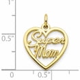 thumbnail image 3 of 10K Yellow Gold Super Mom Charm (20 X 16) Made In United States 10c435, 3 of 5