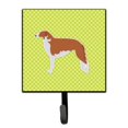 thumbnail image 1 of Borzoi Russian Greyhound Checkerboard Green Leash or Key Holder, 1 of 1