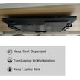 thumbnail image 3 of SIABC-6 Pcs Support pour Ordinateur Portable sous le Bureau avec Vis, Support, Rangement pour Clavier sous la Table, 3 of 4
