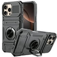 thumbnail image 5 of Elegant Choise Case with Screen Protectors with Flip Card Slot and Kickstand for iPhone 16 Pro Max/16 Pro/16 Plus/16 Heavy Duty Rugged Phone Cover, Black, 5 of 13