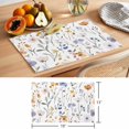 thumbnail image 6 of Rustic Retro Placemats Set of 1, Wildflower Colorful Floral Blossom Plant Non-Slip Place Mats Washable Table Mats for Kitchen Dining Table Decorations Indoor/Outdoor, 6 of 9