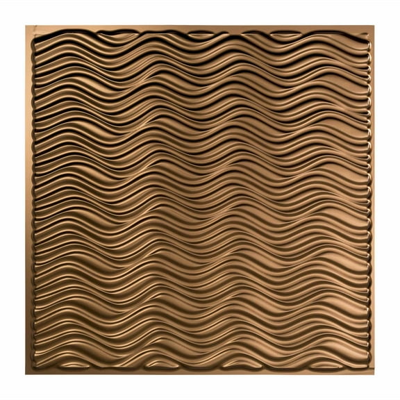 FASÄDE Current Decorative Vinyl 2ft x 2ft Lay in Ceiling Panel in Oil Rubbed Bronze (5 Pack)