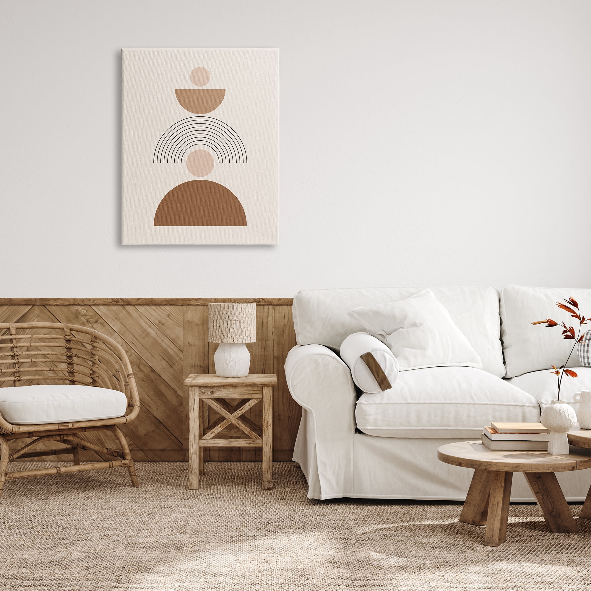Stupell Industries Stacked Boho Shapes Abstract Painting Gallery Wrapped Canvas Print Wall Art, 30 x 40
