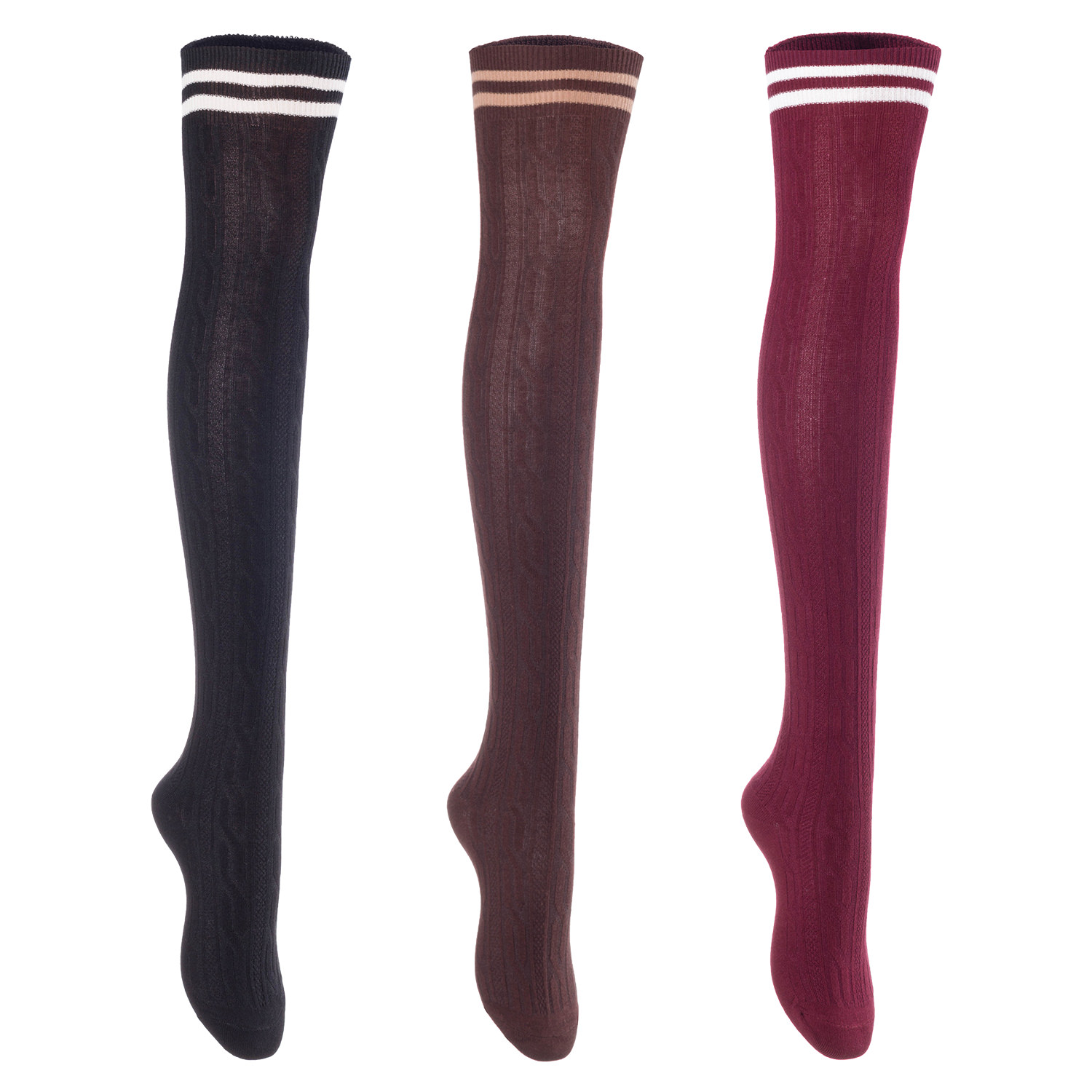 Lovely Annie Women's 4 Pairs Cute Knee High Cotton Socks.