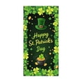 thumbnail image 2 of Meggemo St Patrick's Day Door Cover Vertical Banner Irish Outdoor Holiday Decoration Green Clover Hanging Flag For Front Door Porch Yard Garden Entryway Festive Home Decor, 2 of 6