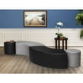 thumbnail image 4 of Regency Aurora Curved Vinyl Ottoman – Semi-Circle Upholstered Footrest & Accent Seat for Lounges, Living Rooms, Offices & Waiting Areas – Durable, Soft & Stylish Seating (Black), 4 of 4