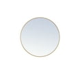 thumbnail image 1 of Miroir Rond Cadre en Métal 36 Pouces Finition Laiton, 1 of 2