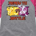 thumbnail image 3 of Pokémon  - Pikachu Mewtwo Battle - Youth Girls Raglan Graphic T-Shirt, 3 of 5