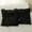 Black, variant on Lanco Faux Fur Fluffy Throw Pillow Covers, Soft Shaggy Plush, Decorative, (Set of 2), White, 18 x 18"