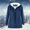 thumbnail image 2 of Women's Winter Warm Sherpa Lined Suede Leather Longline Coat with Horn Buttons,Oversized Sherpa Outerwear Overcoat for Women, 2 of 4