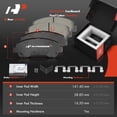 thumbnail image 3 of A-Premium Front and Rear Vented Disc Brake Rotors + Ceramic Pads Kit Compatible with Select Nissan Models - Maxima 2009-2014/2016-2017/2019, 12-PC Set, 3 of 9