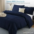 thumbnail image 2 of 700 TC 100% Egyptian Cotton Duvet set Zipper Closur Ultra Soft Durable and Fade Resistant Color Navy Blue Solid size King, 2 of 6