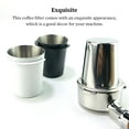 thumbnail image 3 of sweethay Taza dosificadora de café en polvo, recipiente de acero inoxidable con buen sellado, tapa, portafiltro, suministros de viaje, barra de cocina, Juegos de servir café y té Negro 51 mm sweethay HA066176-01, 3 of 6