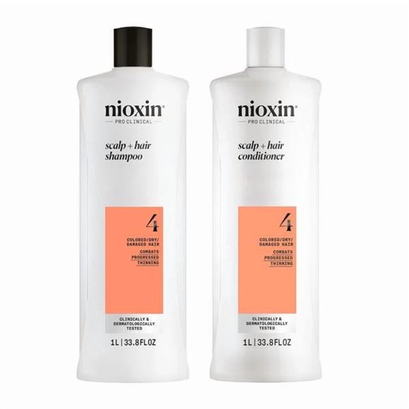 Nioxin System 4 Shampoo and Conditioner 1L Duo