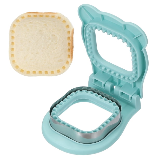Cortador de sándwich sin corteza Uxcell, prensa cortadora de sándwich de forma cuadrada y sellador para DIY desayuno, almuerzo, té de la tarde (Azul)