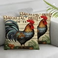 thumbnail image 2 of Nawypu Pillow Covers Vintage Farmhouse Rooster with Lettering Throw Pillow Covers Poultry Chicken Decorative Pillowcase Cushion Cover Home Sofa Set of 2 (), 2 of 6