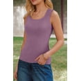 thumbnail image 4 of Arach&Cloz Women's Sweater Vests Square Neck Spring Summer Basic Slim Fitted Tank Tops 2026, 4 of 8