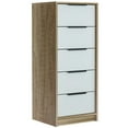thumbnail image 1 of TUHOME Kaia Commode à 5 Tiroirs Commodes en Bois d'Ingénierie en Multicolore, 1 of 10