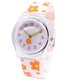 thumbnail image 3 of Reloj de cuarzo de flores Reloj de cuarzo estampado encantador Reloj de cuarzo de flores de naranja, 3 of 4