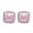 Pink Sapphire on Platinum Plated, variant on Royal Princess 7mm Cut Simulated White Or Pink Sapphire 14K Gold Plated Stud Earrings for Women