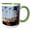 Green/White, variant on 3drose, Gulets Lining the Harbour Infront of Marmaris Castle Mugla Turkiye, 11oz Two-tone Black Mug