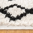 thumbnail image 3 of Gertmenian Rafe Kylo Moroccan Bohemian Tribal Black/Ivory Plush Polyester Fringe Area Rug, 8x10, 3 of 5